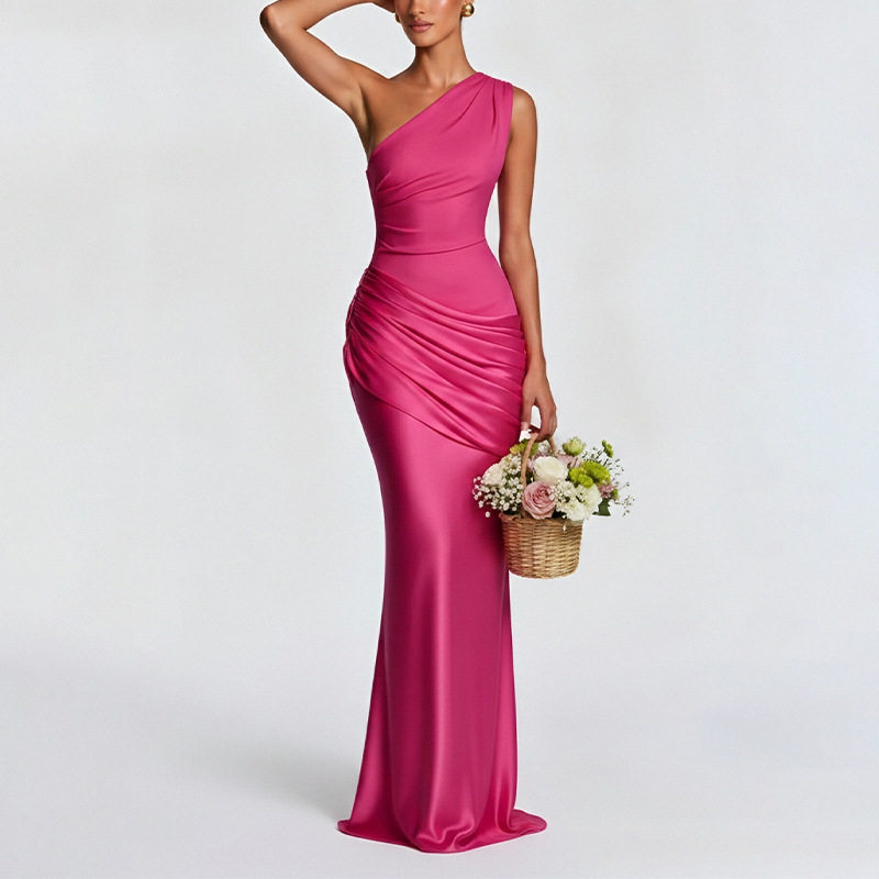 Elegant Bodycon Evening Dress Lightweight Luxurious Fabric Summer Style Perfect for Formal Events Wholesale