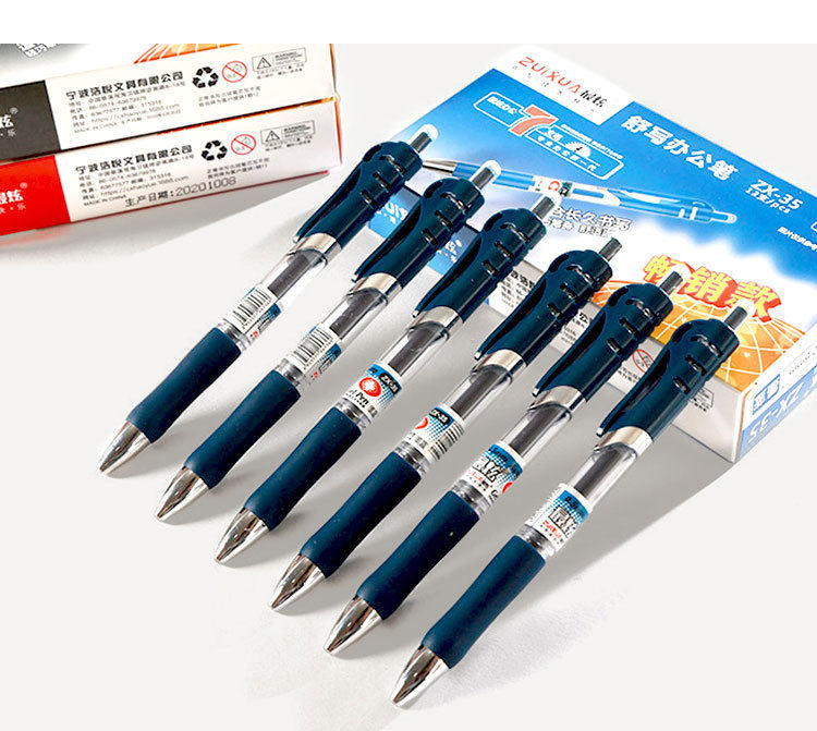 Zuixua Press Gel Pen Zx-35 Black 0.5mm Signature Pen Red Press