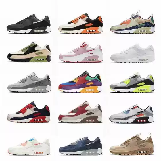 Foreign Trade Air Max 90 Harada Shoes Retro Classic Air Cushion Shoes Breathable Mesh Men's and Women's Casual Sports Running Shoes