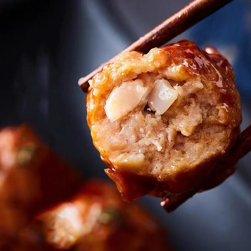 Dacheng Teriyaki Crispy Bone Balls Japanese Style Crispy Bone Chicken Balls with Sauce Charcoal Grilled Microwave Convenience Store Lawson 400g 5 Skewers