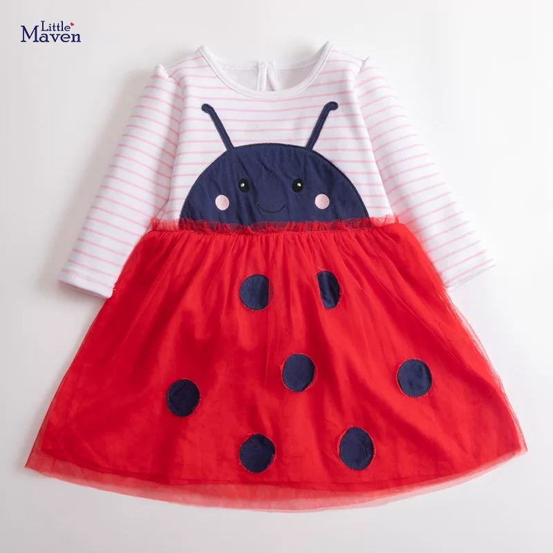 Kids' Winter Long-Sleeve Fleece-Lined Dress, Girls' Casual Dress