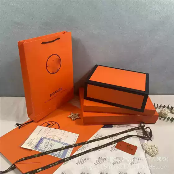 Original Vintage Orange Bag Folding Gift Box Gift Bag Packaging Mashi Paper Bag Handbag Lipstick Perfumed Box Retail