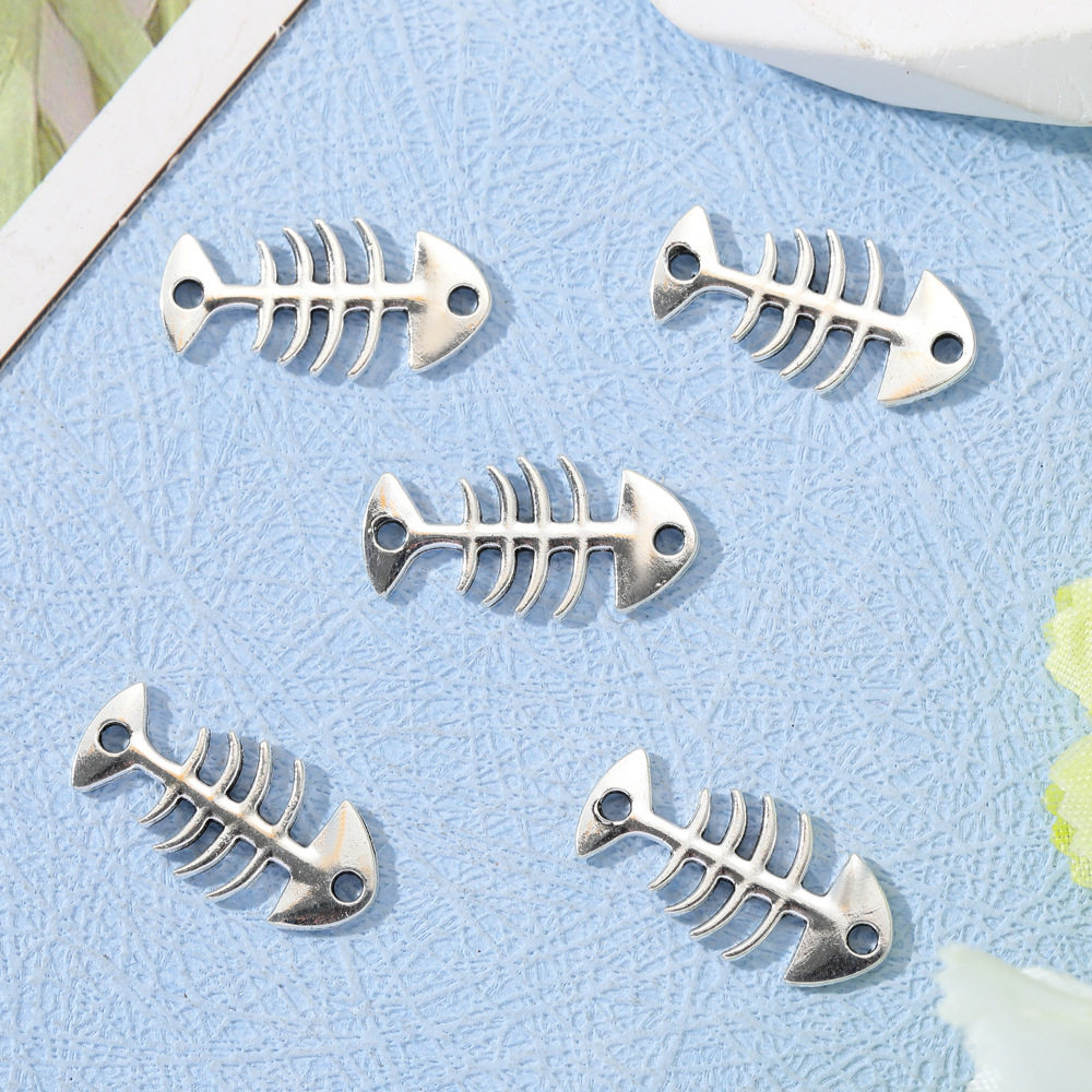 DIY zinc alloy jewelry accessories fish bone thorn connector pendant pendant necklace earrings bracelet accessories materials