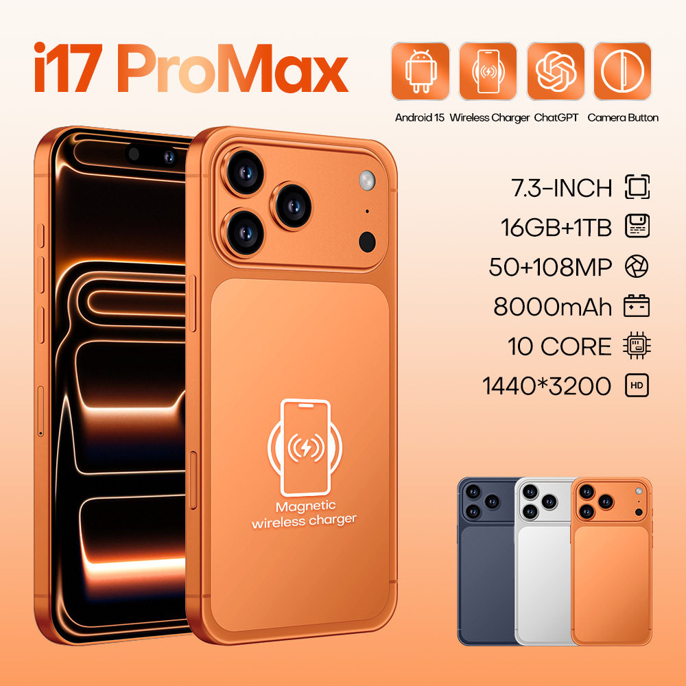 i17ProMax跨境现货安卓智能手机4G无线充复刻版4+64外贸厂家代发