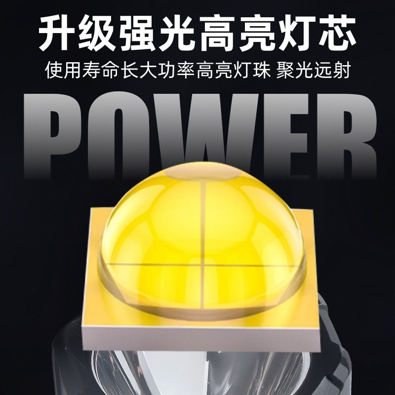 Outdoor Long-Life Portable Lamp Fishing Ultra-Bright Long-Range Household High-Power Searchlight Solar Strong Light Flashlight