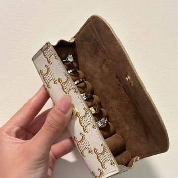 Ring Fine Jewelry Storage Box for Business Travel New Jewelry Portable Mini Flannel Jewelry Box