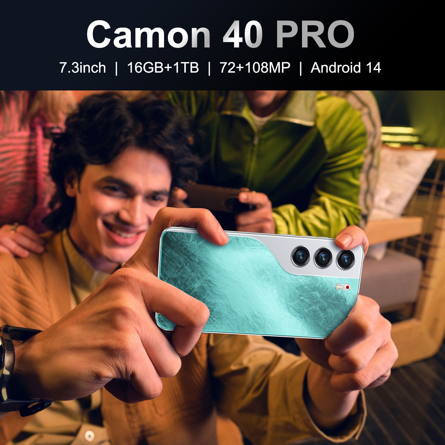 跨境Camon40 Pro 安卓16+1T 智能手机7.3大屏源头厂家速卖通OZON