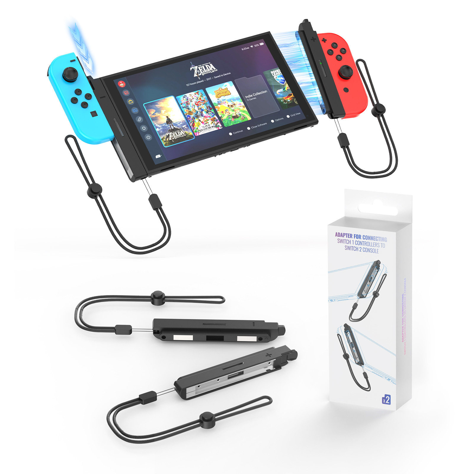 Switch 1St Generation Ns Game Controller to Switch 2Nd Generation Portable Adapter with Magnetic Design Adapter