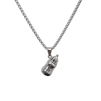 Hip Hop Boys Necklace Men's Bottle Nipple Pendant Titanium Steel Fashion Brand Color-free Girl's Woolen Chain Jewelry Accessories