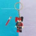 Keychain red and black harley quinn