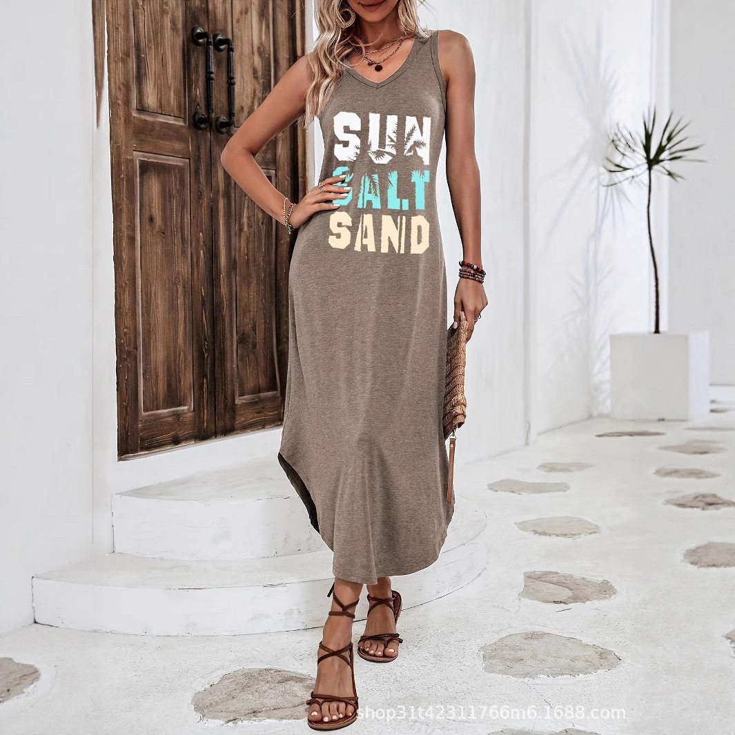 Women's Printed Sleeveless Dresses