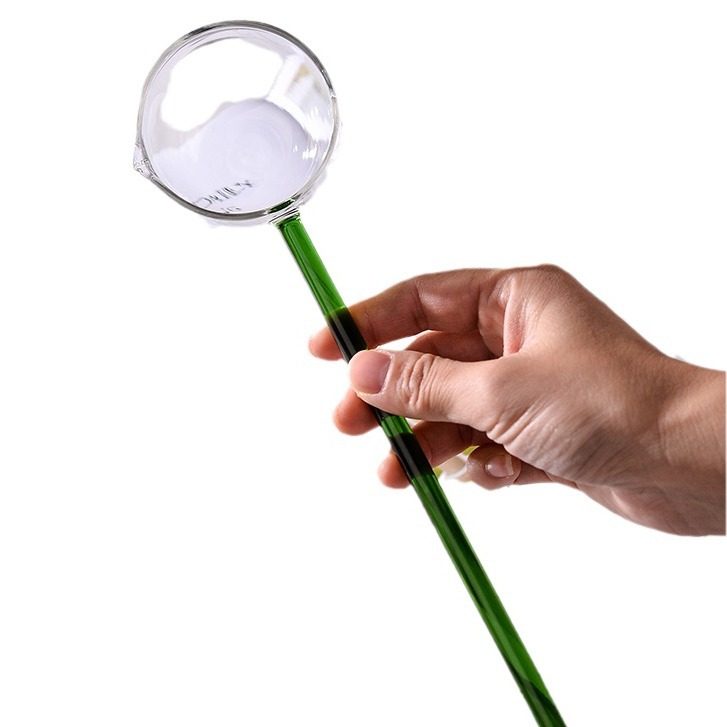 Colorful Transparent Long Handle Glass Spoon High Borosilicate Dessert Spoon High Borosilicate Household Spoon Tea Spoon Seasoning Spoon