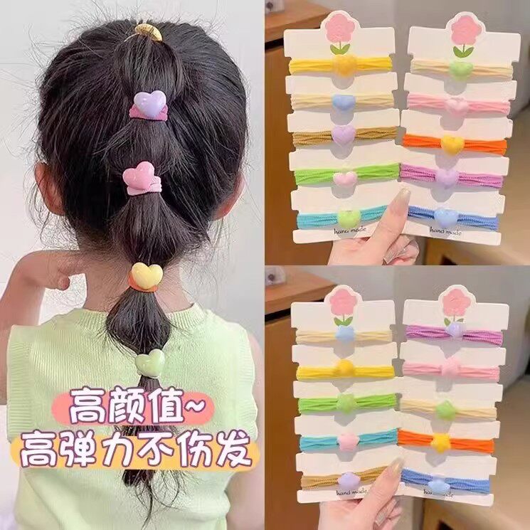 Children's Candy Color Towel Ring Girl's Balls Hair Rope Hair Ring Little Girl's Hair Rope Hair Accessories