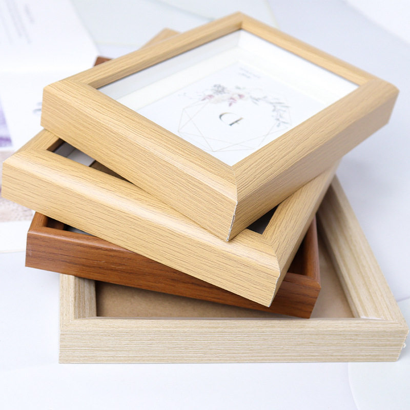 6-Inch 10*15 Solid Wood Hollow Photo Frame, European-Style Modern Simple Retro Wedding and Travel Attraction Picture Frame