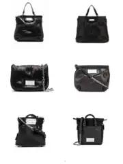 Gila Mm6 Calfskin Hobo Underarm Bag Ins Trendy Bag Genuine Leather Simple Tote Bag Women's Crossbody Bag