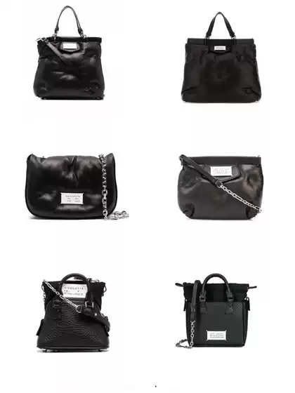 Gila Mm6 Calfskin Hobo Underarm Bag Ins Trendy Bag Genuine Leather Simple Tote Bag Women's Crossbody Bag