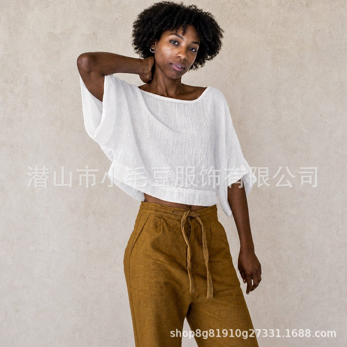 Casual White Short Sleeve Batwing Top Loose Fit Off Shoulder Design Versatile Style Perfect for Everyday Wear