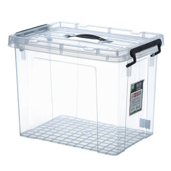 Food grade fresh-keeping box commercial sealed box rectangular large capacity transparent plastic box kitchen storage box with lid