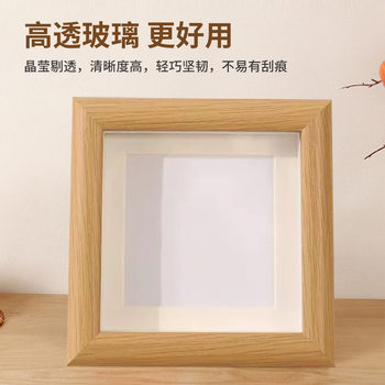 Hollow Photo Frame Creative Calligraphy and Painting Frame Display Stand 4inch Display Frame Three-Dimensional Wooden Desktop Ornament Manufacturer