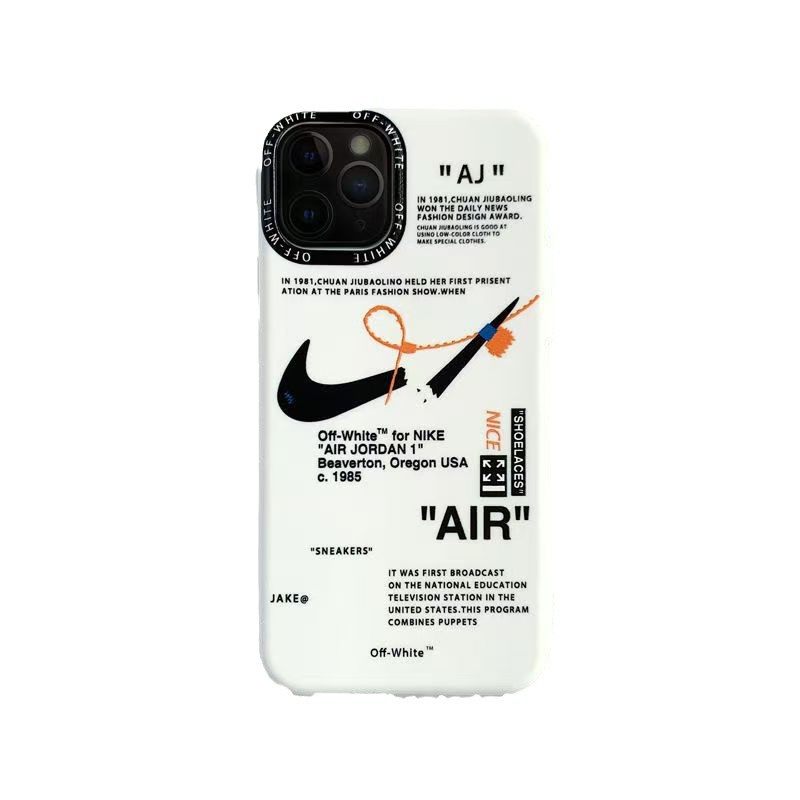 Phone14por phone case 16Pro silicone NIKE fashion brand broken hook 15 anti-fall 118Plus men's and women's soft case