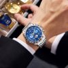 Swiss Cross-Border New Fashion Personality Casual Men's Watch Multi-Functional Large Dial Quartz Watch Small Three-Pin Luminous