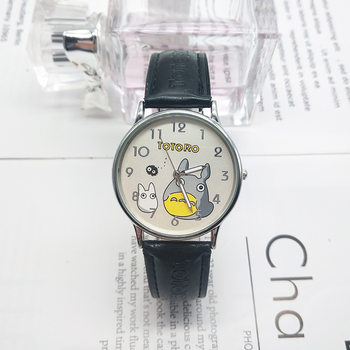 New Totoro Korean style Hayao Miyazaki cartoon cute girl boy student waterproof cartoon belt watch