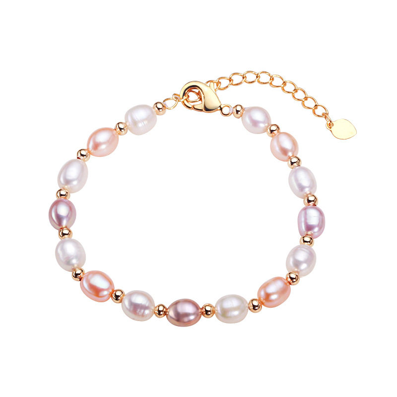 Origin Source Zhuji Freshwater Pearl Bracelet Women's Micro Flaw Small Rice Beads Simple Mother Gift Personalized Best Friend Bracelet