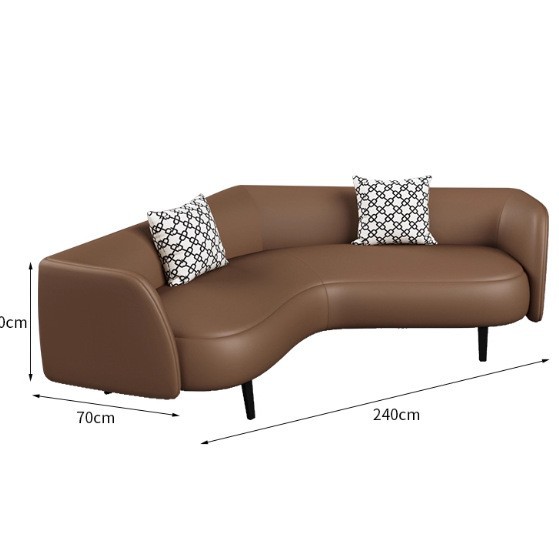 商务大厅接待休闲皮艺沙发异形创意沙发组合银行酒店休息区沙发椅