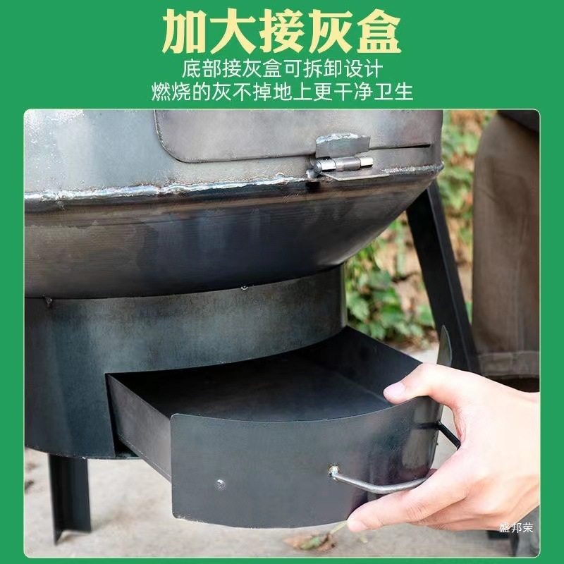 Household Firewood Stove for Burning Wood, Rural Cast Iron Pot, Large Outdoor Stove, Movable Smokeless Stove