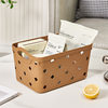 2521 square storage basket plastic PP hollow sundry basket factory parts small objects finishing basket wholesale