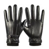 Leather Touchscreen Gloves for Winter, Men's and Women's Gloves for Motorcycle Riding, Electric Vehicles, Winter Fleece-Lined, Thickened, Cotton-Padded, Warm for Autumn and Winter