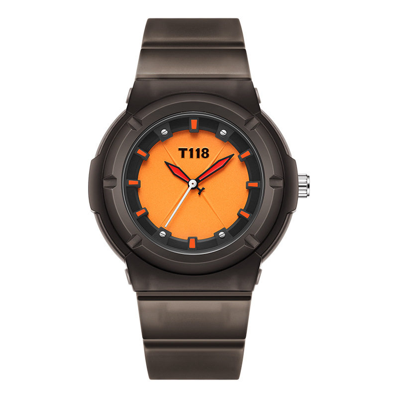 T118 New Era Little Orange Watch Student Junior High School Female Sports Quartz Watch Birthday Gift for Girlfriend