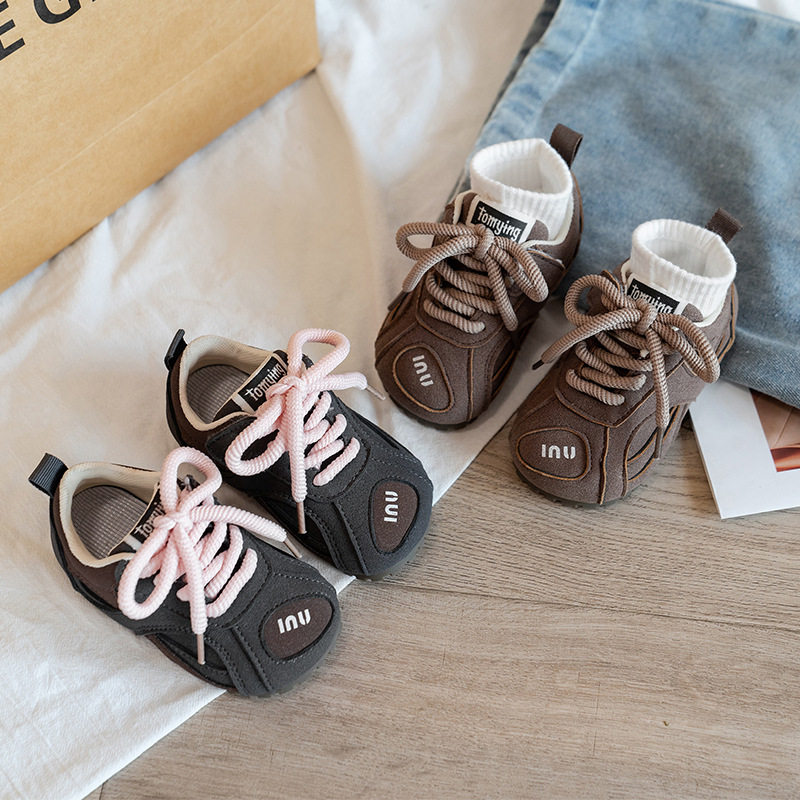 Korean Kidsren's Toddler Sports Shoes for Kidsren 2025 Spring & Fall New Soft-Soled Male and Female Baby Casual Moral Training Shoes