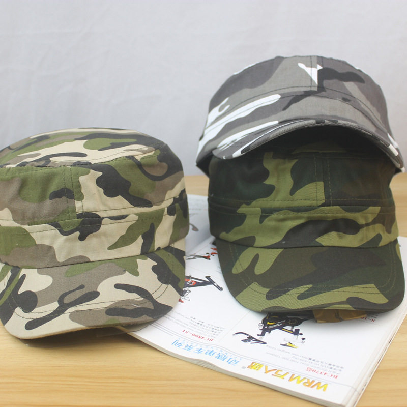 迷彩帽户外运动防晒遮阳帽军训团体活动平顶帽汽修电焊防尘鸭舌帽