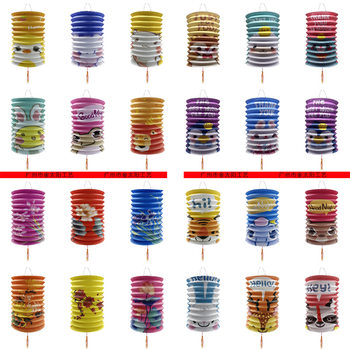 Mid-Autumn Festival paper lantern Cartoon Cartoon rabbit flowers and plants children's portable lantern decoration National Day Lantern Factory Direct Sales