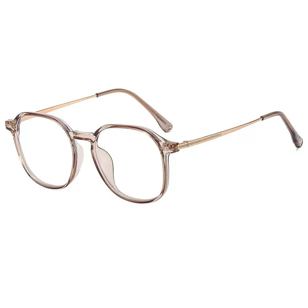 Large Frame Ultra-light TR90 Anti-blue Light All-match Myopia Flat Glasses Frame Women's Plain Face Slimming Fashionable Looking Glasses