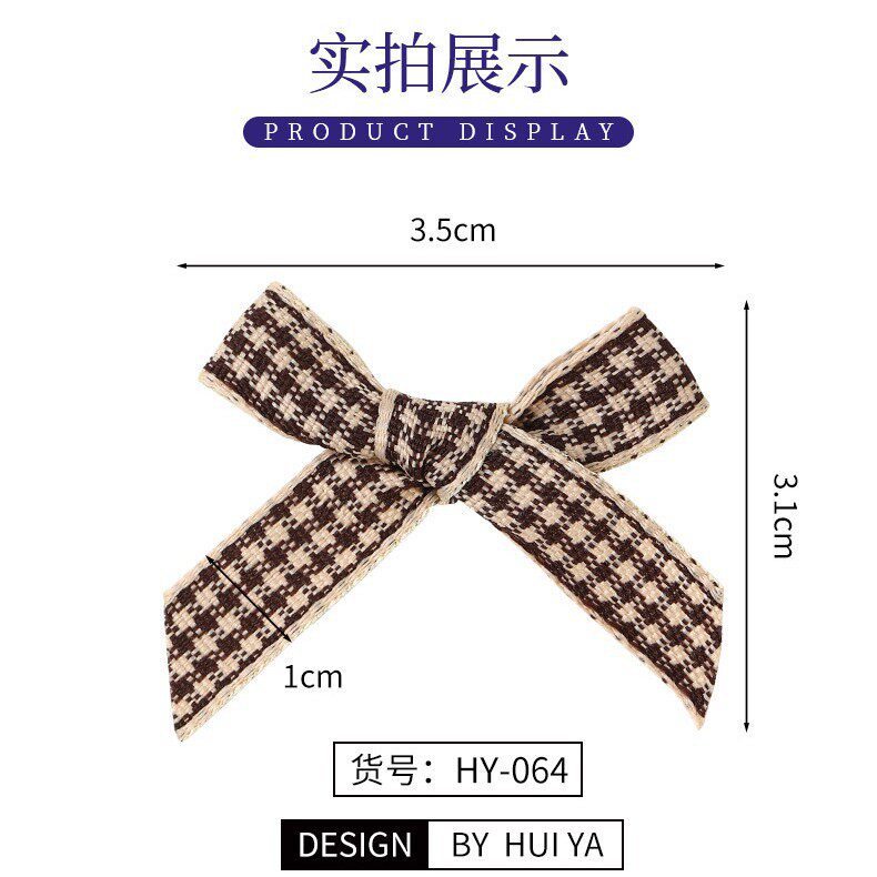 Huiya Scottish Plaid Ribbon 1cm Handmade DIY Jewelry Packaging Hair Accessories Clothing Accessories Wholesale