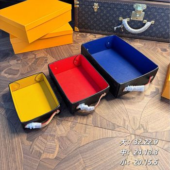 Household Living Room Entrance Leather Storage Box Multi-Functional Desktop Tray Three-in-One suit