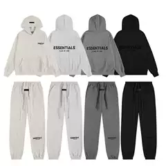 2026 Winter Fog Sweatshirt Fear of God New Line Essentials Pure Cotton Hooded Sweatshirt Set