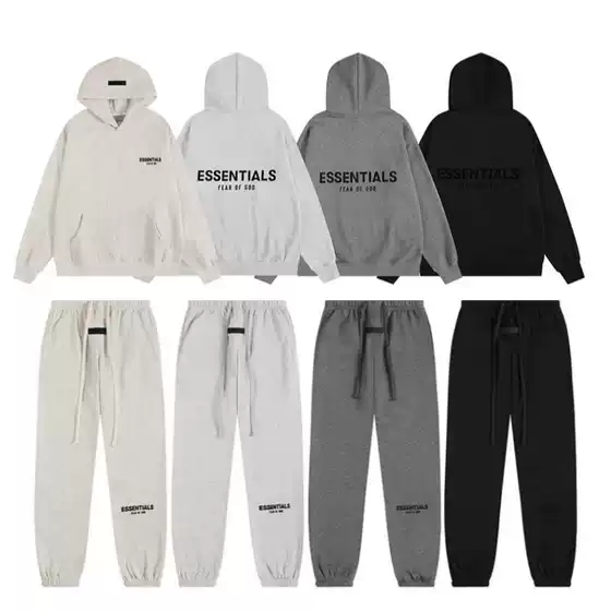 2026 Winter Fog Sweatshirt Fear of God New Line Essentials Pure Cotton Hooded Sweatshirt Set