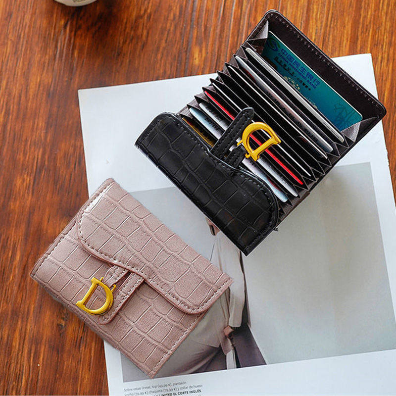 Casual Organ Crocodile Pattern Women's Small Bag Fashionable D-Shaped Snap Coin Bag Men's Card Holder Card Holder Card Holder