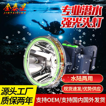 Outdoor Ultra-Bright Long-Lasting Led Strong Light Waterproof Headlamp Professional Outdoor Fishing Diving Fishing Head-Mounted Charging