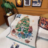 Foreign Trade Cross-Border Christmas Holiday Decorative Blanket Sofa Towel Four-Season Universal Air-Conditioning Blanket Nordic Line Blanket Sofa Blanket