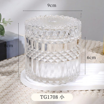 European Glass Jar Cross-Border Wholesale Nordic Sugar Jar Cake Candy Storage Jar Jewelry Wedding Candy Box Household Storage Jar