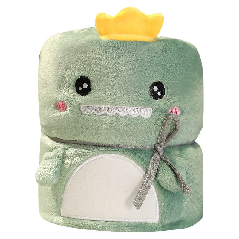 Thickened Roll Blanket Office Air Conditioner Quilt Children Cartoon Activity Small Gift Blanket Manufacturer Wholesale Flannel Three Layers