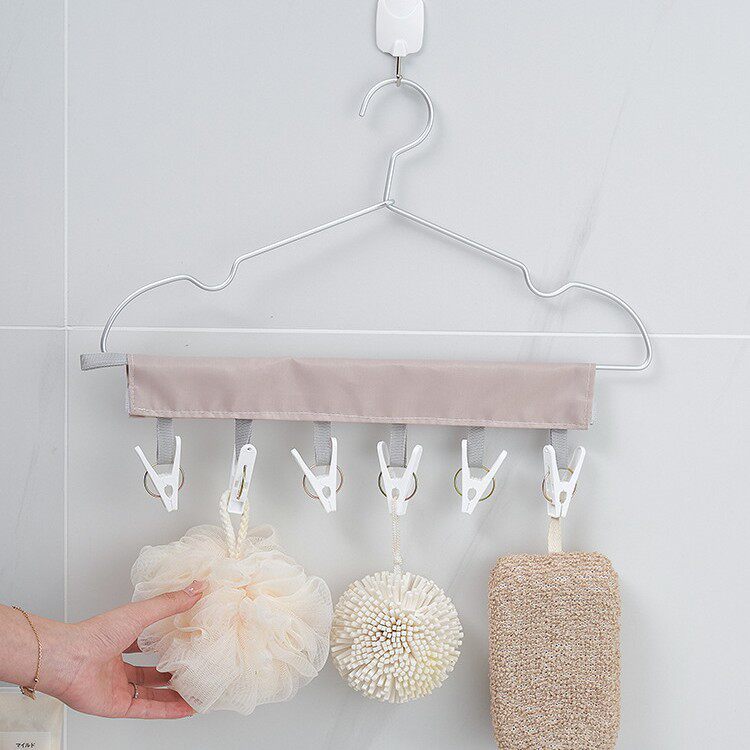 Japan JSK travel fabric hanging clip portable drying rack travel bathroom drying underwear socks clip