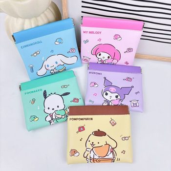 Kuromi Coin Purse Jade Dog Pudding Lipstick Storage Bag Girls Portable Coin Change Key Bag