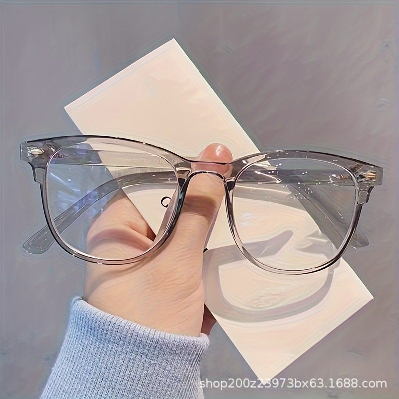 New Anti-Blue Light Non-Prescription Trendy Large Stud Eyeglass Frames Korean Style Student Finished Wholesale Trendy Glasses