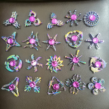Factory production wholesale colorful metal alloy fingertip gyro decompression toy scenic spot stall hot sale