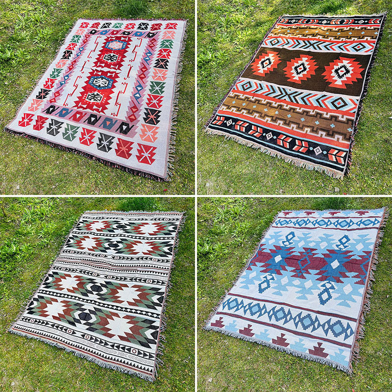 Customized Outdoor Camping Blanket, Picnic Mat, Universal Sofa Cover Blanket, Sofa Blanket, Cotton Thread Nap Blanket, Multifunctional Tapestry